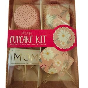 Cupcake Kit - Pink Floral and Polka Dot Design